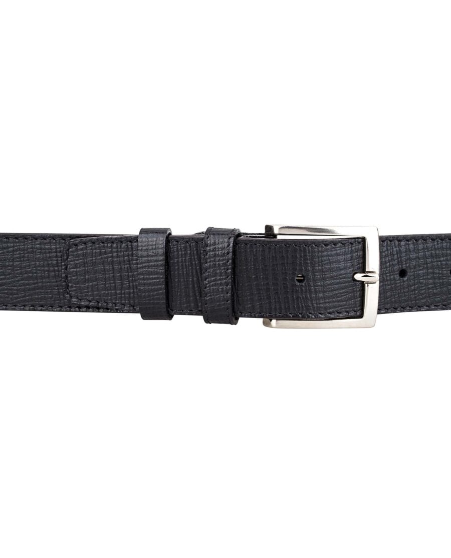 Shirt Shack Black Checkered Leather Bel