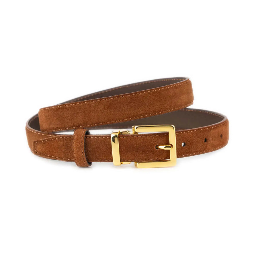 Shirt Shack Tobacco Suede Leather Belt