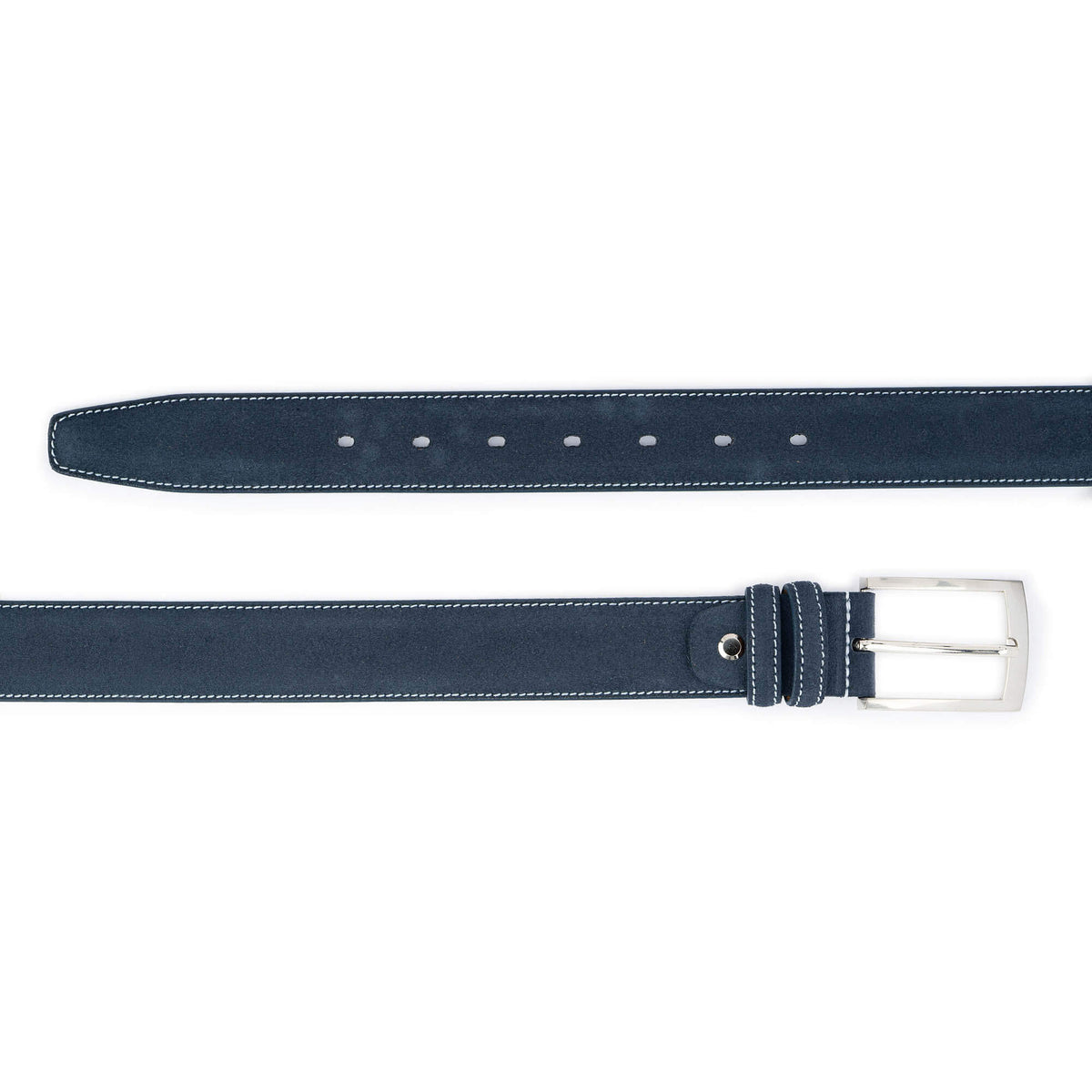 Shirt Shack Blue Suede Leather Belt