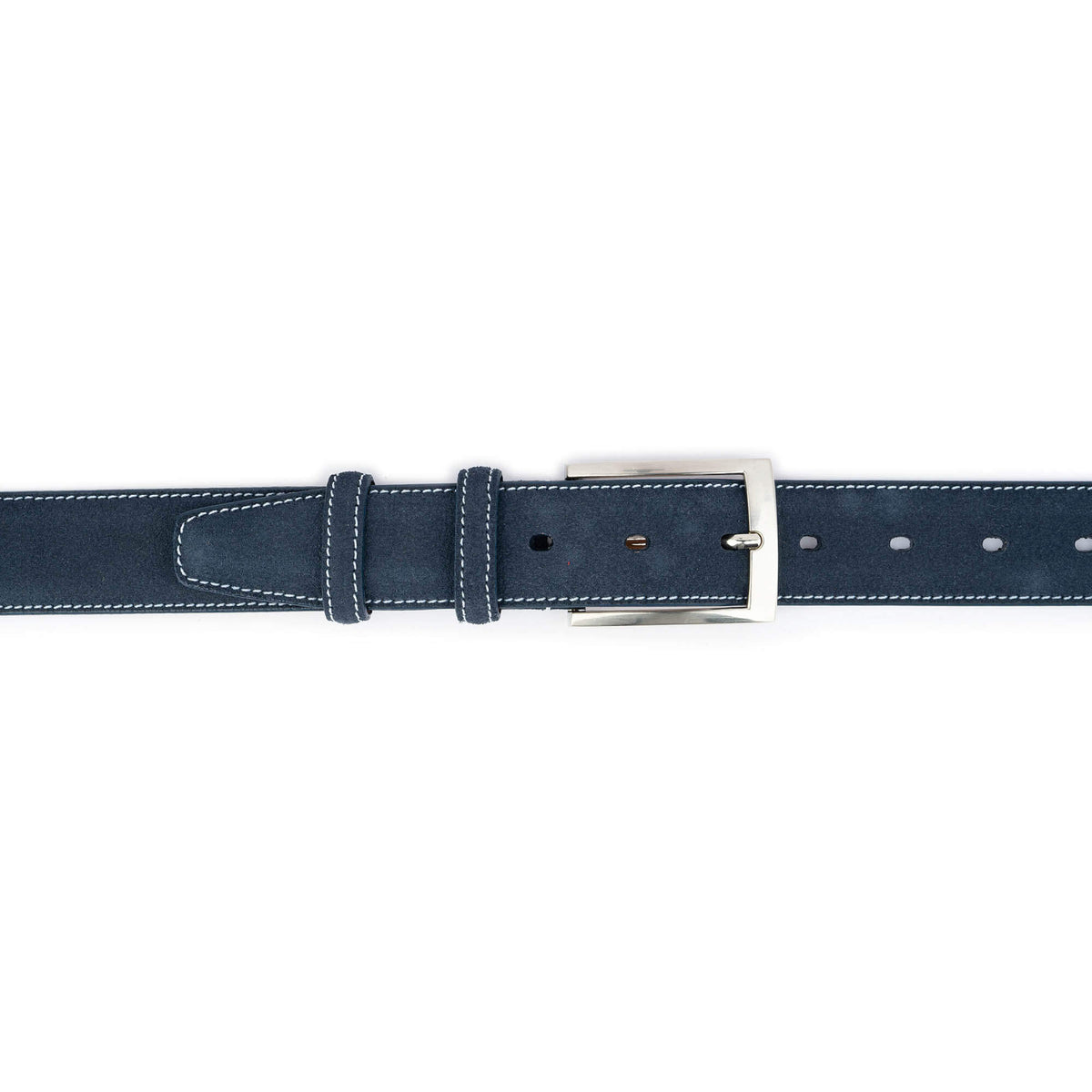Shirt Shack Blue Suede Leather Belt