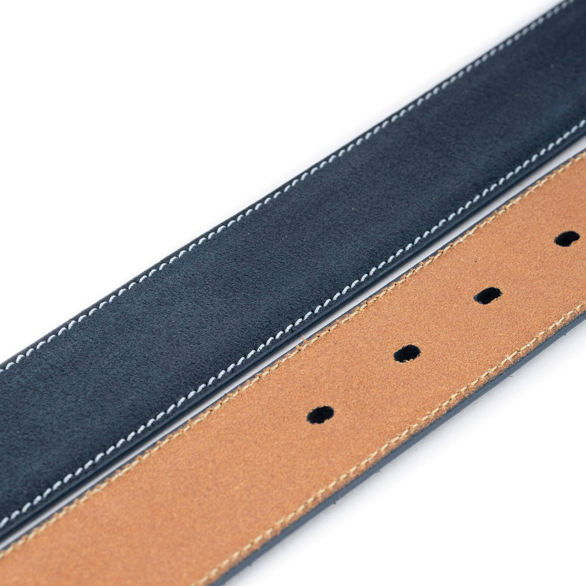 Shirt Shack Blue Suede Leather Belt