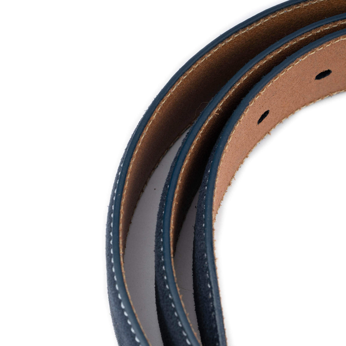 Shirt Shack Blue Suede Leather Belt