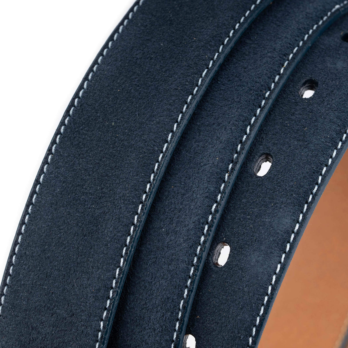 Shirt Shack Blue Suede Leather Belt