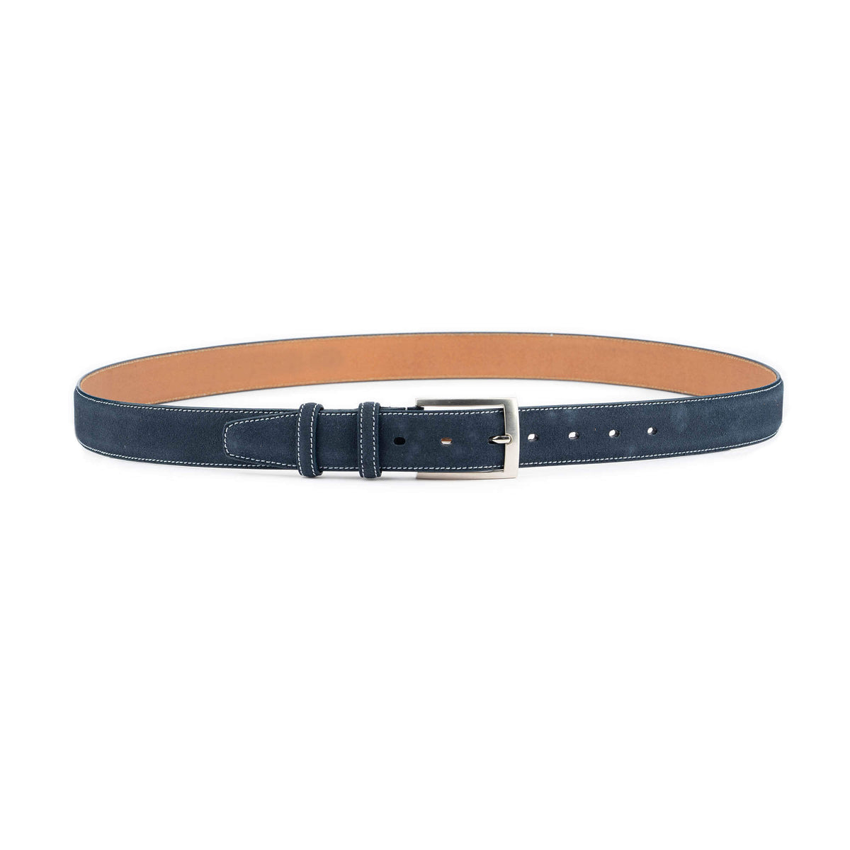 Shirt Shack Blue Suede Leather Belt